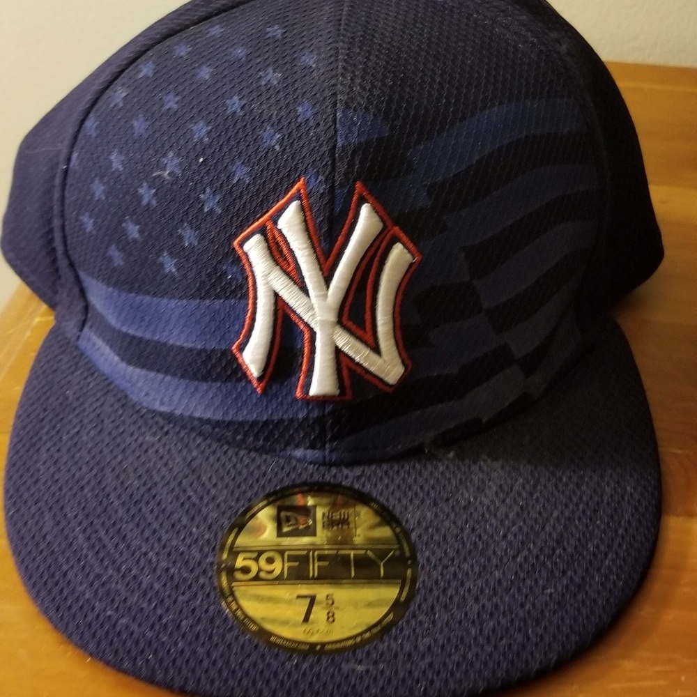 New Era NY Yankees Blue American Flag Fitted Hat